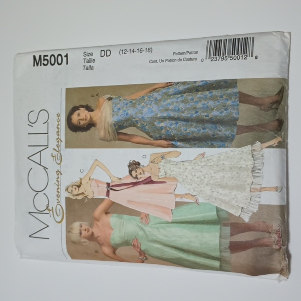 2/$20 McCall's Petite Evening Elegance M5001 Sewing Pattern 023795500128 ©2005